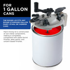 Paint Can Mixing Lid & Pouring Spout, 1 Gallon Size, Pack of 6 - Mix Blade for Easy, Mess-Free Stirring, Pouring Storing - Pistol Grip Handle
