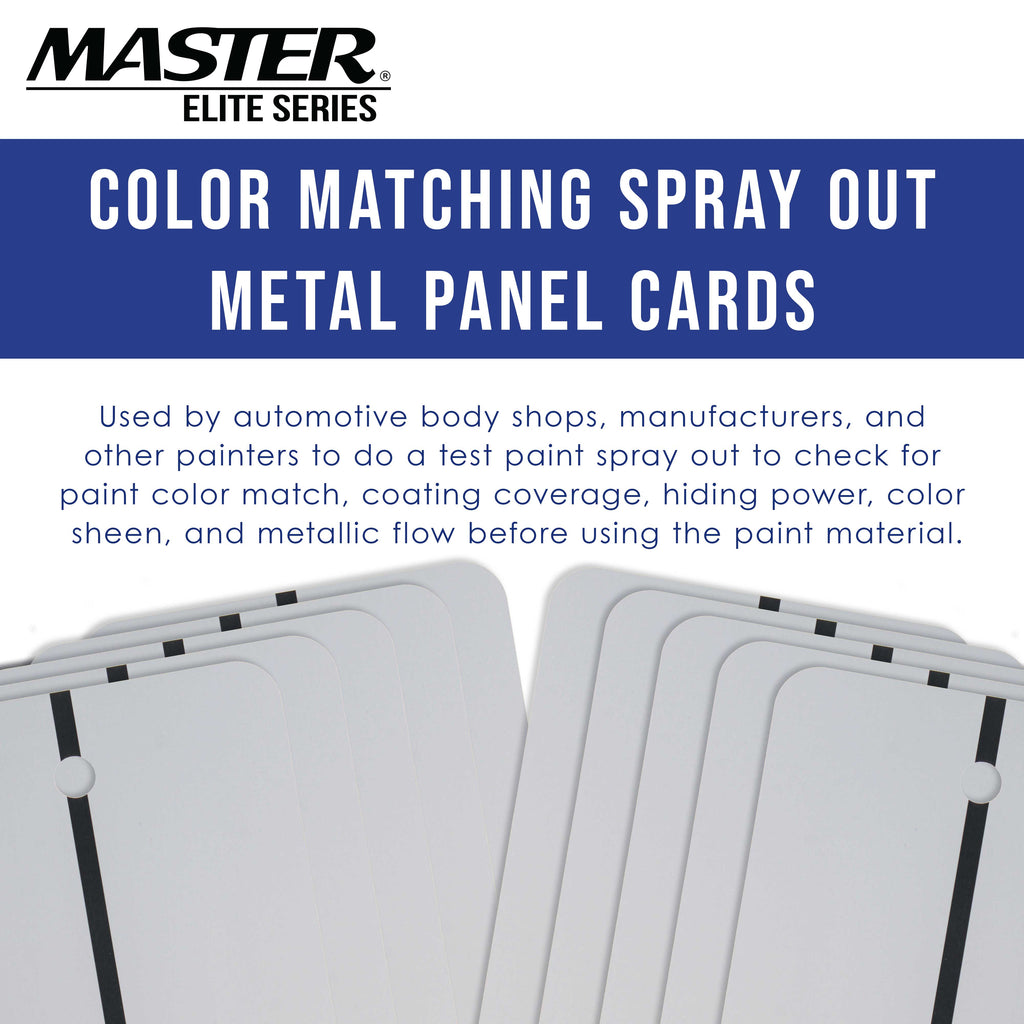 Paint Color Matching Spray Out Metal Panel Cards (Pack of 50, White) - Test Coverage, Sheen, Metallic Flow - Check Color Match Accuracy