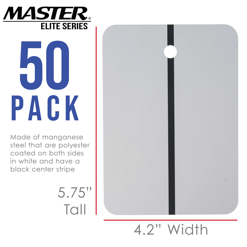 Paint Color Matching Spray Out Metal Panel Cards (Pack of 50, White) - Test Coverage, Sheen, Metallic Flow - Check Color Match Accuracy