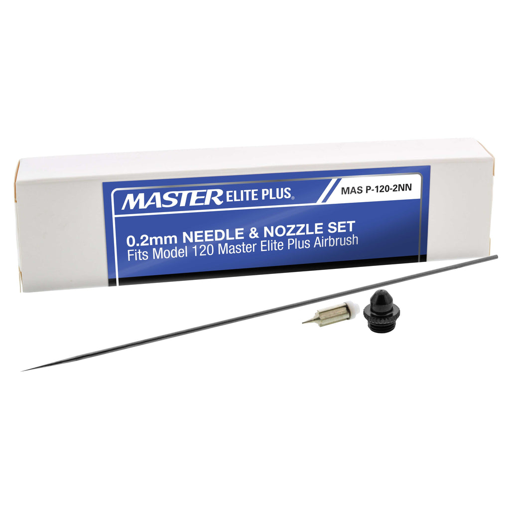 0.2 mm Needle, Nozzle and Fluid Tip Cap Set Only - Fits the Model 120 Plus Airbrush - Extra Fine Detail Spraying