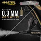 0.3 mm Needle, Nozzle and Fluid Tip Cap Set Only - Fits the Model 120 Plus Airbrush - Fine Detail Control Spraying