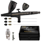Plus Ultimate Airbrush Set, Model 120 - Elite Level Spray Performance Dual-Action Gravity Feed Airbrush Kit, 0.2, 0.3 and 0.5 mm Tips