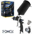 High Performance PRO-33 HVLP Paint Sprayer Gun with 1.3mm Tip, 1L Cup, Regulator Gauge, MPS Adapter