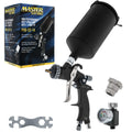 High Performance PRO-33 HVLP Paint Sprayer Gun with 1.4mm Tip, 1L Cup, Regulator Gauge, MPS Adapter