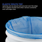 5 Gallon Paint & Liquid Strainer Filter Bag with Pure Blue Fine Nylon Mesh, Pack of 144 - Used in 5 Gallon Buckets