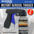 Instant Aerosol Trigger Handle (2 Pack) - Attach to Convert Spray Cans into Spray Guns - Universal Fit, Use on Spray Paint, Adhesives - Reusable