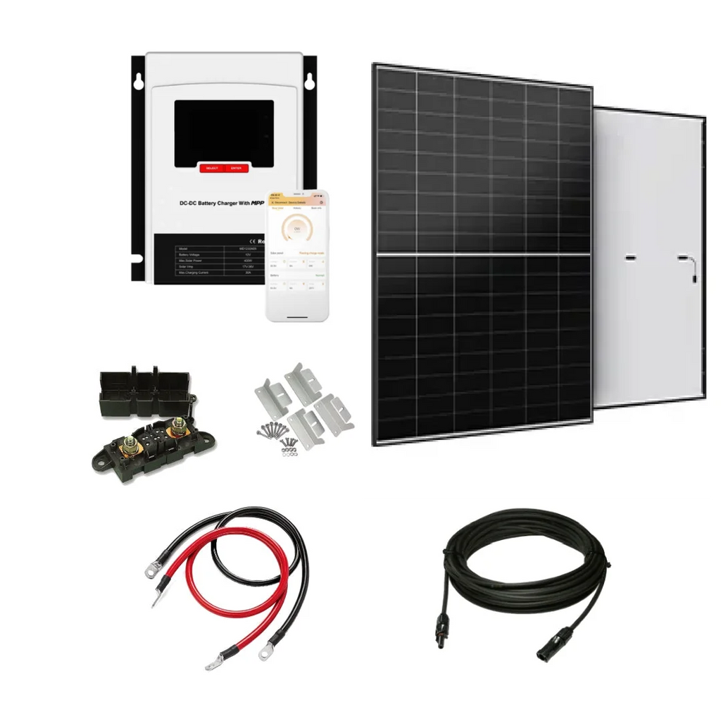 SRNE MD1250 Dual DC to DC/MPPT + 475W Aiko Neostar Solar Panel