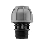 Wall Flange Kit 25mm MDPE + Large Plastic Valve & 25mm MDPE Straight