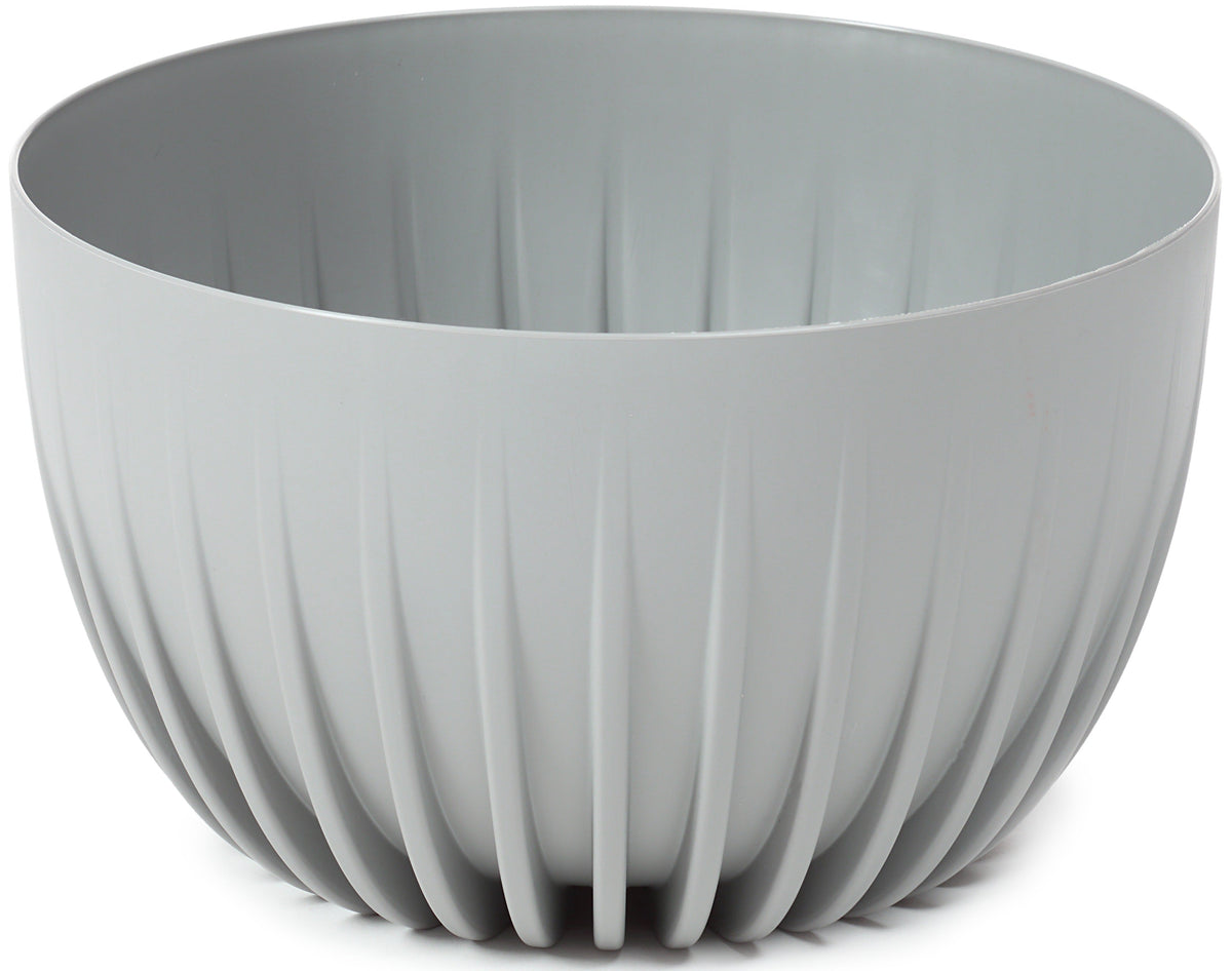 Mira Bowl Pot, Insert and Hole with Plug 300mm Gray