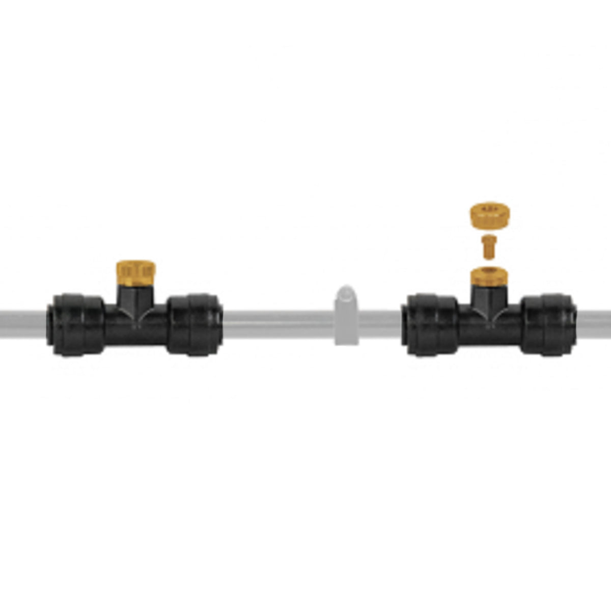 Garden Water Mist Kit, Black/Orange, TEE NOZZLE ONLY