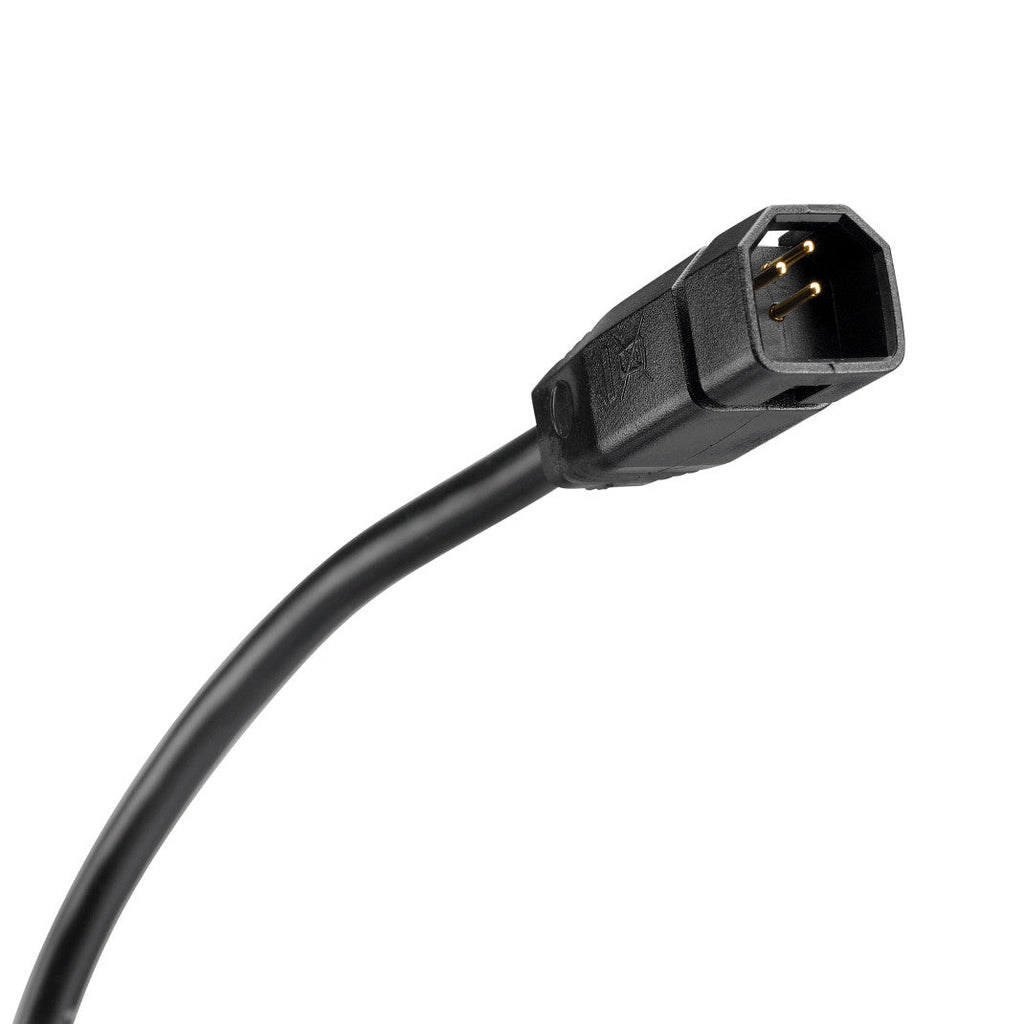 Minn Kota Universal Sonar 2 Adapter Cables - US2 showing a close-up of the black connector with gold pins designed for marine electronics and fishing tackle integration.