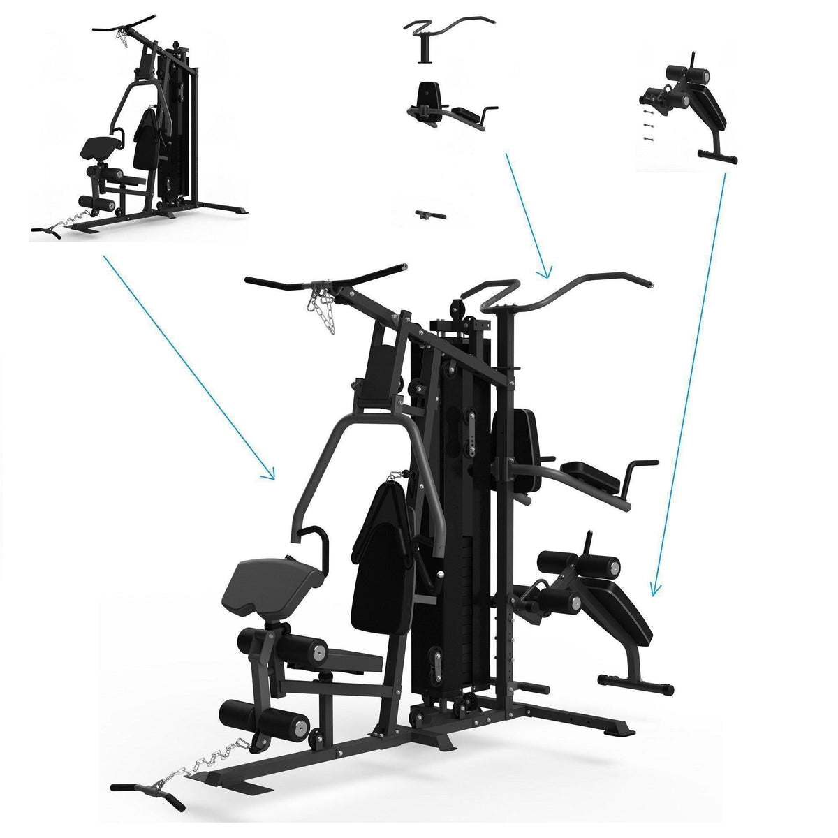 Muscle Motion MSG1000ADE Light Commercial 2 Station Gym
