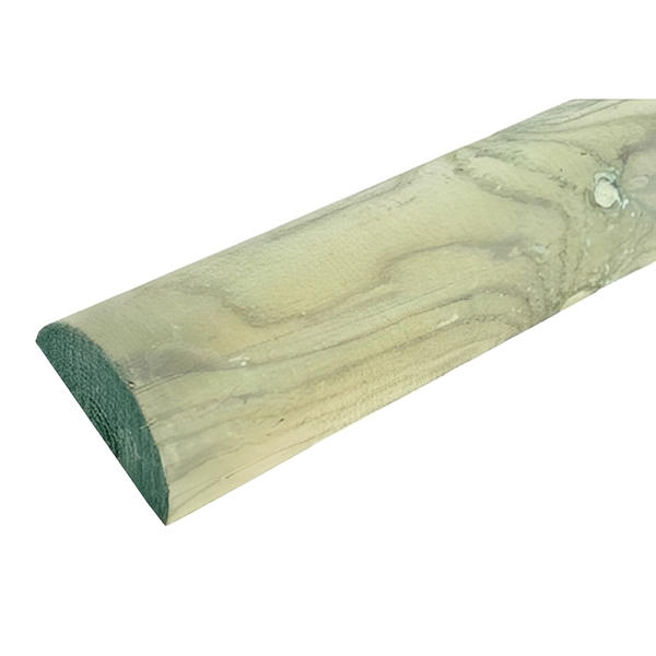 Machine Rounded Half Round Fence Rail - 3.6m x 100mm