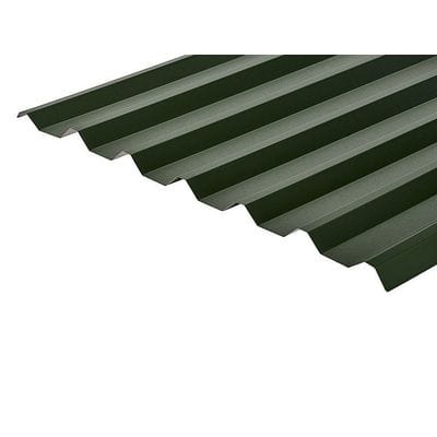 Cladco 34/1000 Box Profile PVC Plastisol Coated 0.5mm Metal Roof Sheet (Juniper Green) - All Sizes