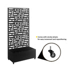 Metal Indoor/Outdoor Privacy Screen with Plant Pot - 90cm x 180cm
