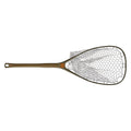 Fishpond Middle Fork Net 2.0 with a long handle and large, lightweight rubber mesh net designed for fishing, featuring a durable frame and ergonomic grip for easy catch and release.