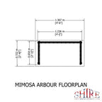 Mimosa Arbour - 4ft x 2ft (Pressure Treated)