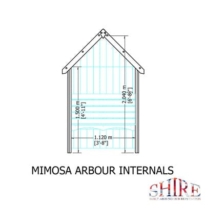 Mimosa Arbour - 4ft x 2ft (Pressure Treated)