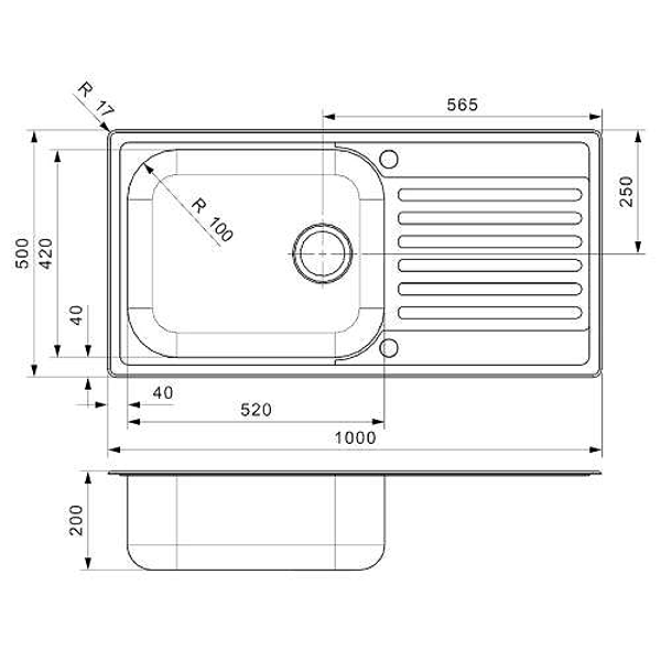 Minister Reversible Stainless Steel Inset Kitchen Sink