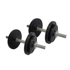 '-Adjustable Standard Rubber Dumbbell Set-Gym Direct