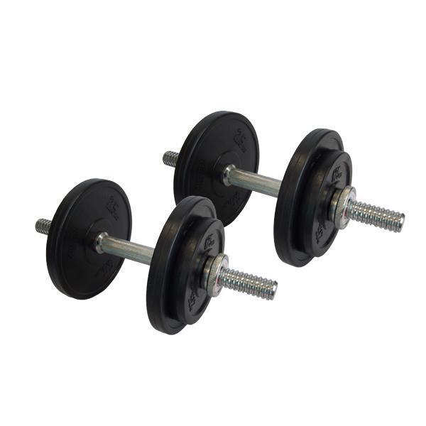 '-Adjustable Standard Rubber Dumbbell Set-Gym Direct