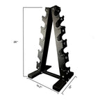 Muscle Motion Vinyl Dumbbell Set (1kg - 5kg) with Rack