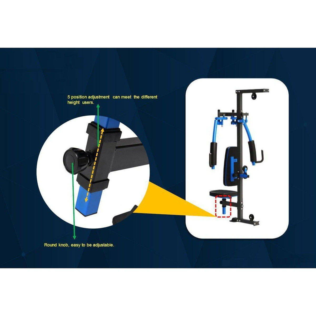Muscle Motion Light Commercial 3 Station Home Gym + Pec Dec + VKR MSG1000ACD