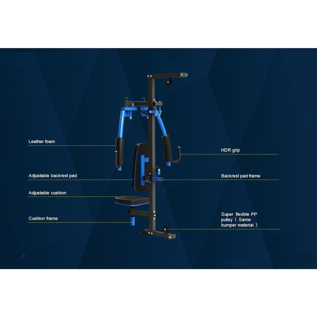 Muscle Motion Light Commercial 3 Station Home Gym + Pec Dec + VKR MSG1000ACD