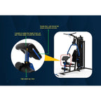 Muscle Motion Light Commercial 3 Station Home Gym + Pec Dec + VKR MSG1000ACD