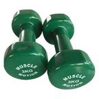 Muscle Motion Vinyl Dumbbell Set (1kg - 5kg) with Rack