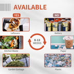 Tumbling Compost Bin Outdoor 360 Degrees Dual Chamber Rotating Composter 43 Gallon, Orange