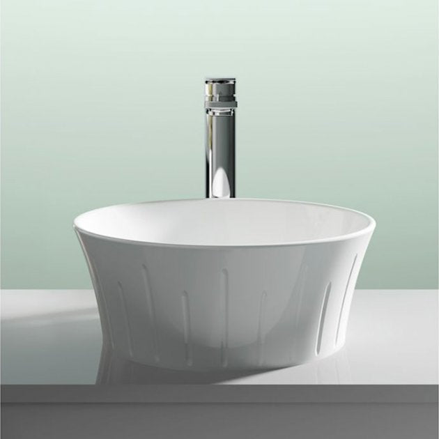 Serenity Round Cloakroom Countertop Basin - 360mm Wide - White