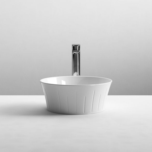Serenity Round Cloakroom Countertop Basin - 360mm Wide - White