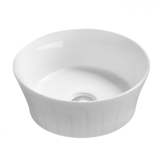 Serenity Round Cloakroom Countertop Basin - 360mm Wide - White