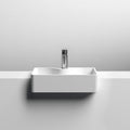 Forest Rectangle Semi Recessed Basin - 480mm Wide - 1 TH - White