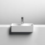 Forest Rectangle Semi Recessed Basin - 480mm Wide - 1 TH - White