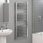 iBathUK Zypher Curved Heated Towel Rail Bathroom Radiator - Chrome