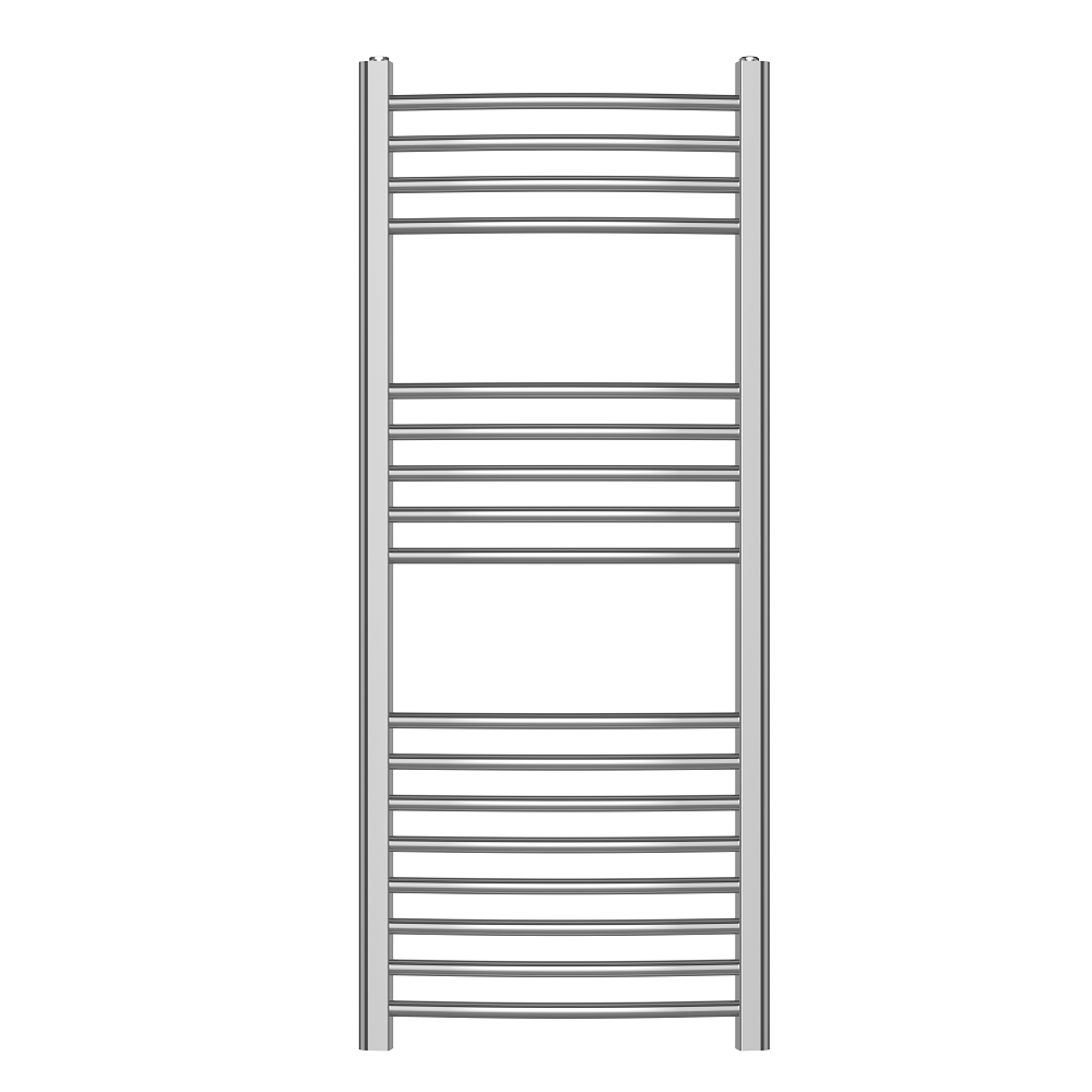 iBathUK Zypher Curved Heated Towel Rail Bathroom Radiator - Chrome