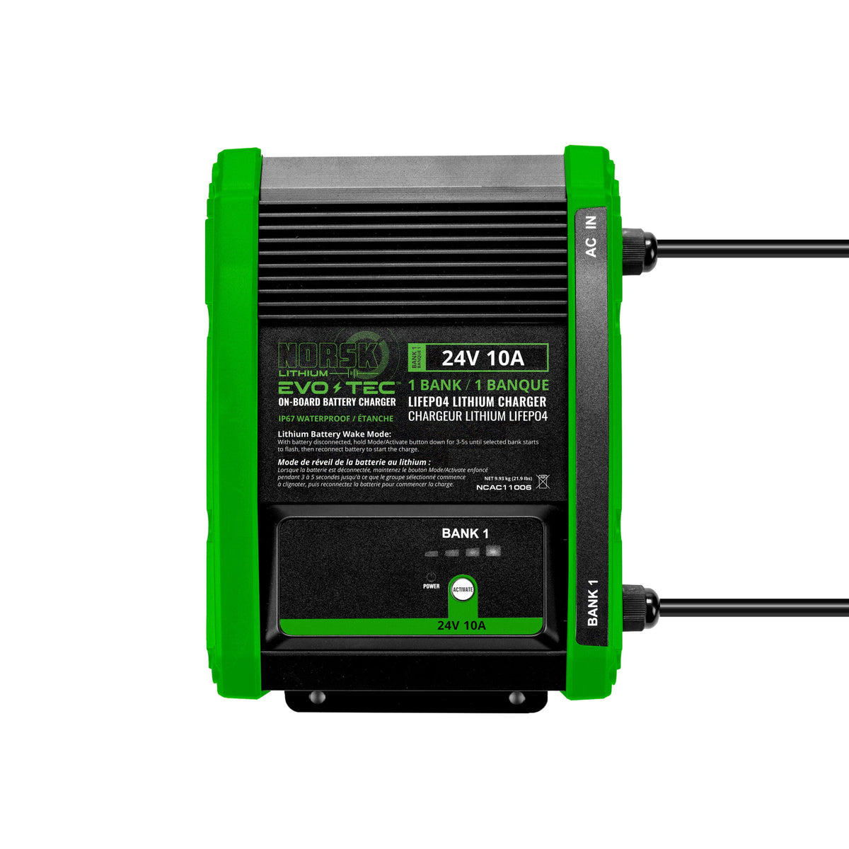 Norsk On-Board EVO-TEC™ Charger - 1 Bank | (24v 10Ah)