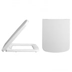Line Modern Square Soft Close Toilet Seat - White