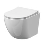 Sigma Rimless Wall Hung Toilet with Slim Sandwich Soft Close Seat - White
