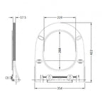 Nio Round Soft Close Toilet Seat - White
