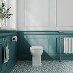 Classique Traditional Back to Wall Toilet with Seat - White
