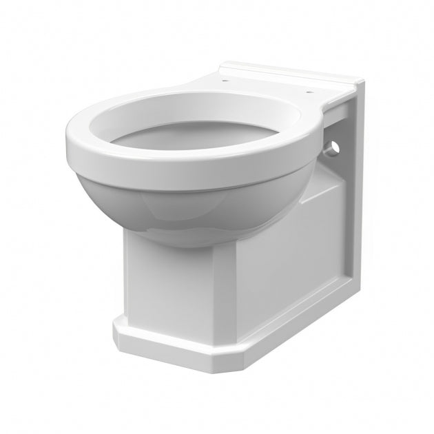 Hix Traditional Wall Hung Toilet With Seat - White