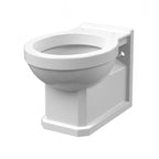Hix Traditional Wall Hung Toilet With Seat - White