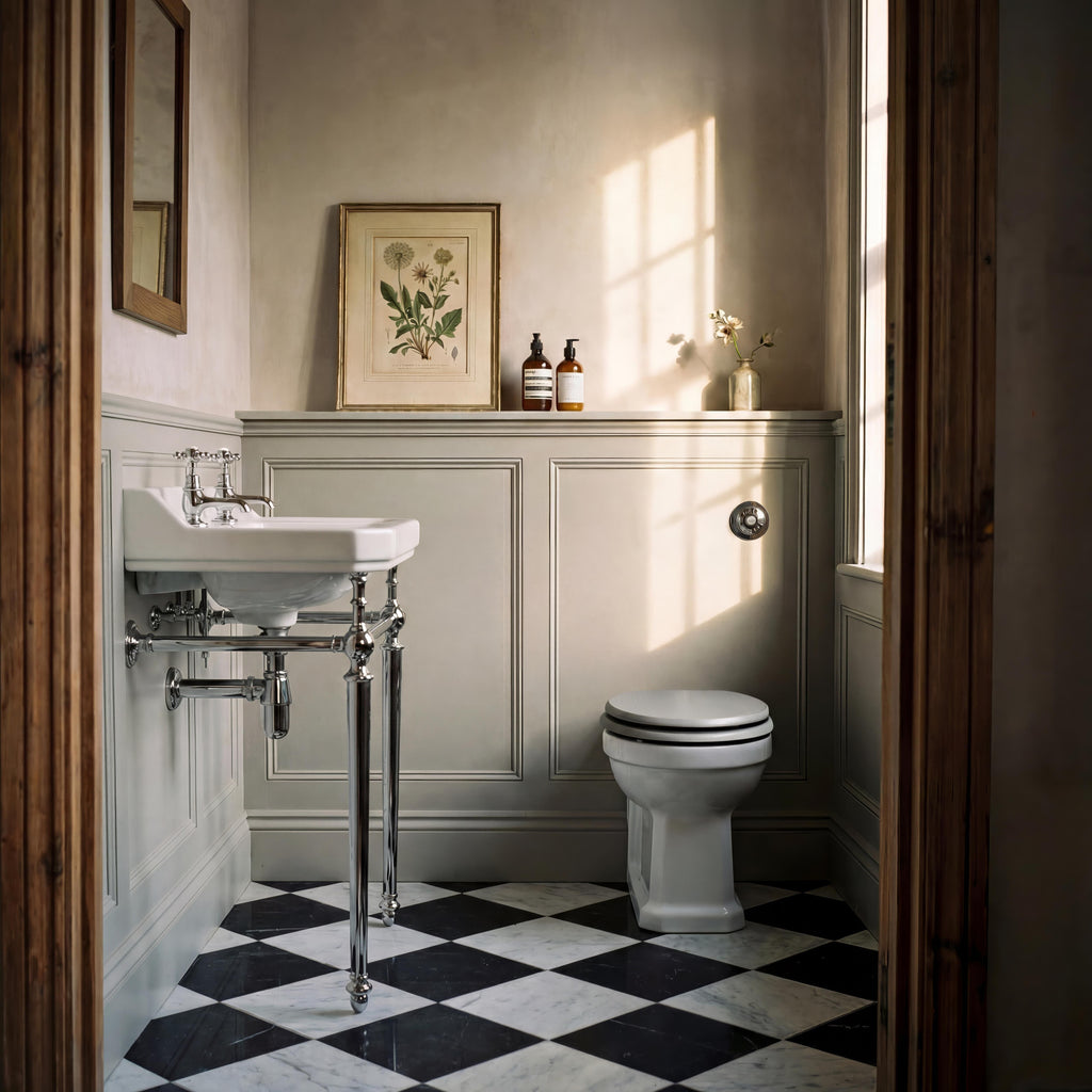 Classique Comfort Height Back to Wall Toilet with Seat - White