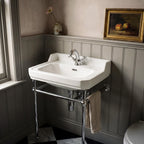 Richmond Traditional Basin With Washstand - White