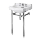 Richmond Rectangular Basin With Washstand - White