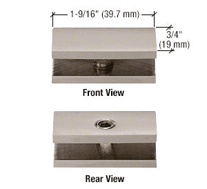 CRL No-Drilled Fixed Panel Glass Clamp [1/4" Glass]