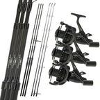 NGT 10ft Profiler Rods x3 & CR60 Reels x3